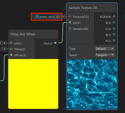 ShaderGraphの Sample Texture 2D ノード