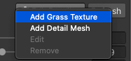 Terrain: Add Grass Texture の設定