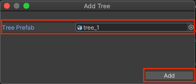 Terrain: Set Tree Prefab