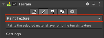 Terrain の Paint Texture