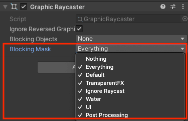 Graphic Raycaster の Blocking Mask