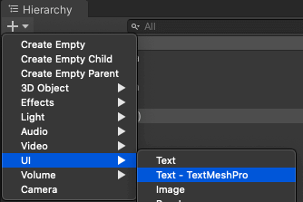 TextMesh Pro の生成