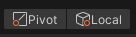 Center / Pivot と Local / Global ボタン