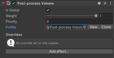 Post-Process Volume の Profile を作成