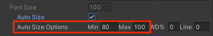 Auto Size Options の Min と Max